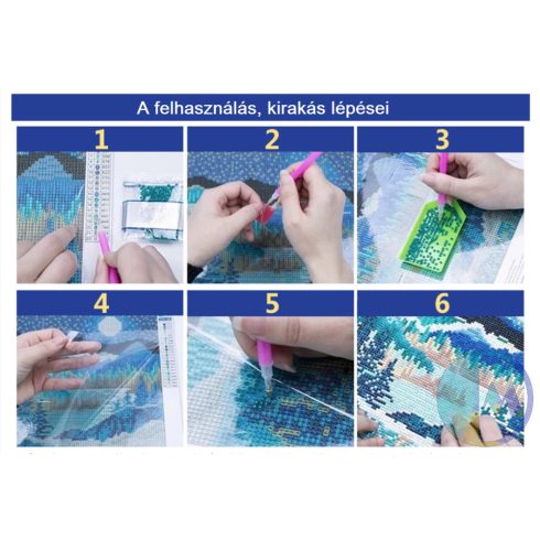 "Az évszakok egy fán" 30* 40 cm nagyságú kör szemes gyémántkirakó