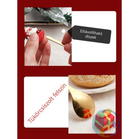 Díszdobozos karácsonyi ajándék kanál és villa szett