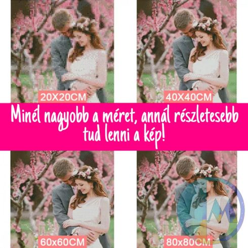 Egyedi képpel rendelhető gyémántszemes kirakó- négyzet alakú kövekkel
