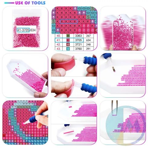 Egyedi képpel rendelhető 5D-s ékszer festmény- kör alakú kövekkel