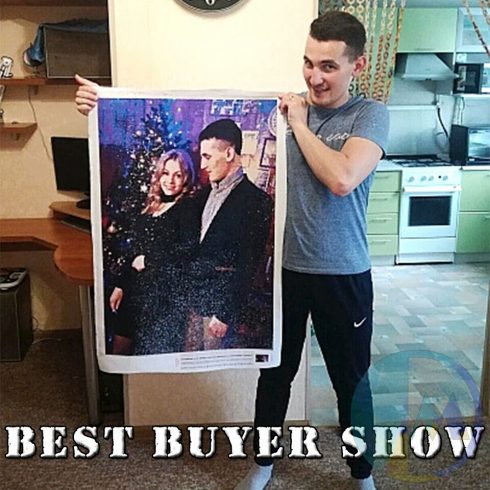 Egyedi képpel rendelhető 5D-s ékszer festmény- kör alakú kövekkel