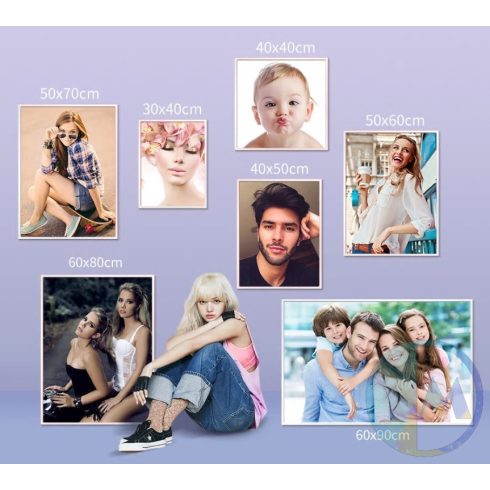 Egyedi képpel rendelhető 5D-s ékszer festmény- kör alakú kövekkel