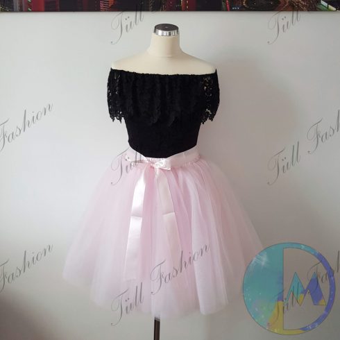 Tulipán formájú világos rózsaszín- púder színű tütü