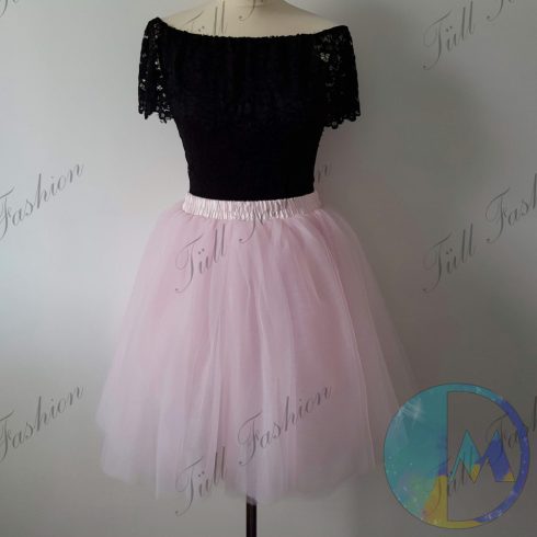 Tulipán formájú világos rózsaszín- púder színű tütü