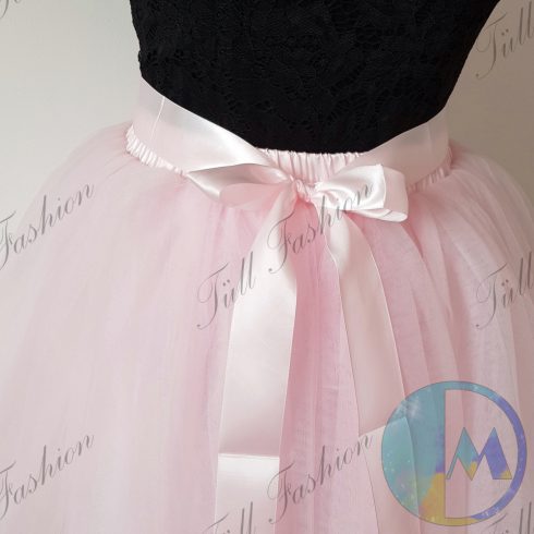 Tulipán formájú világos rózsaszín- púder színű tütü