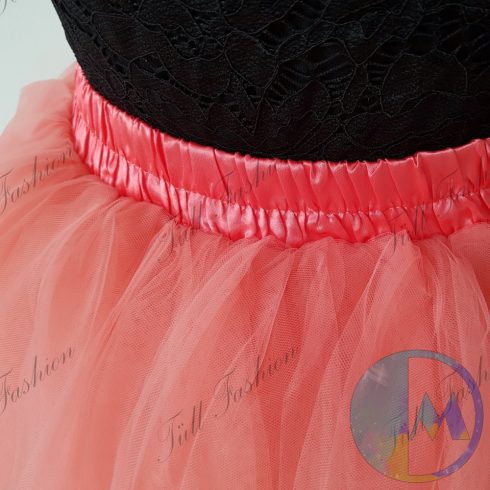 Tulipán tüll szoknya sötét barack színben