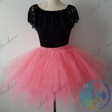 Tépett fazonú barack színű tütü, tüll szoknya