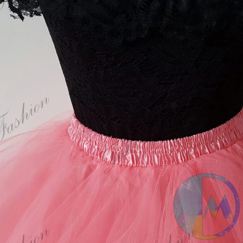 Tépett fazonú barack színű tütü, tüll szoknya