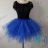 Tépett fazonú királykék színű tütü, tüll szoknya