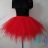 Tépett fazonú piros színű tütü, tüll szoknya