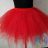 Tépett fazonú piros színű tütü, tüll szoknya