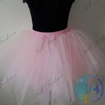 Tépett fazonú rózsaszín színű tütü, tüll szoknya